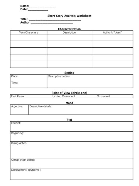 Image result for Short Story Analysis