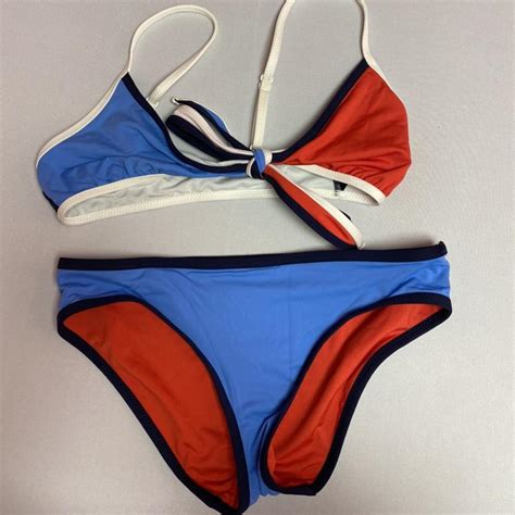 Tommy Hilfiger Bikini Worn Once Store/ TJ Maxx Size:... - Depop