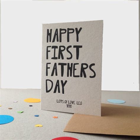 Personalised First Fathers Day Card By Louise McLaren