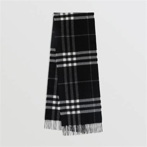 The Classic Check Cashmere Scarf in Black | Burberry United States