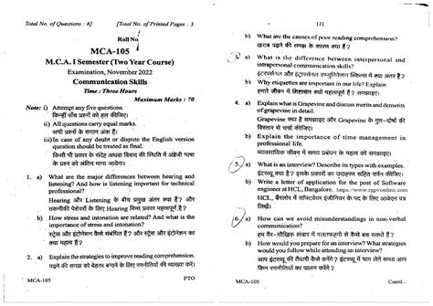Mca 105 communication skills nov 2022 - Engineering Graphics - Studocu