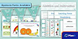 UKS2 Addition and Subtraction Maths Working Wall Display Pack