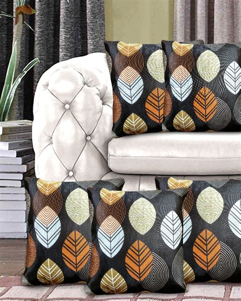 Buy KANUSHI Industries® Decorative Reversible Cushion Covers Set of- 5 ...