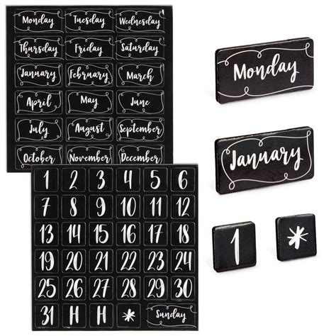 50 Piece Magnetic Calendar for Classroom, Whiteboard - Number Magnets ...