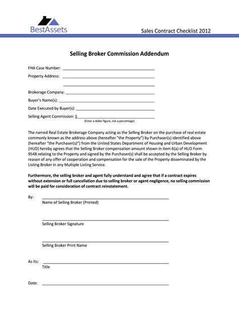 Sales Contract Checklist 2012 - Fill Out, Sign & Share Online | pdfFiller