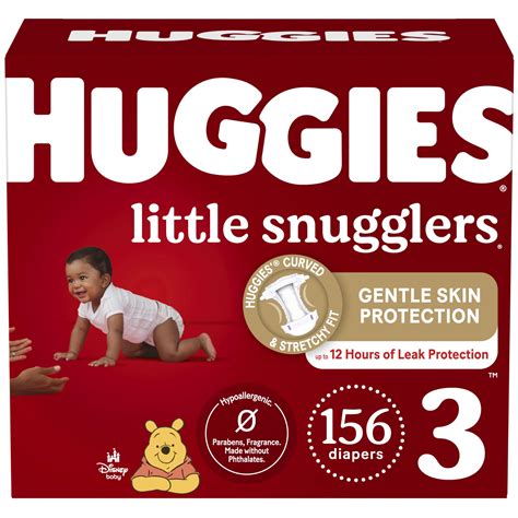 Huggies Size 3 Diapers, Little Snugglers Baby Diapers, Size 3 (16-28 ...