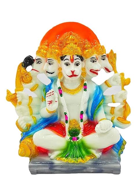 Buy Archit Crafts Poly Resin Panchmukhi Hanuman Idol Statue murti ...