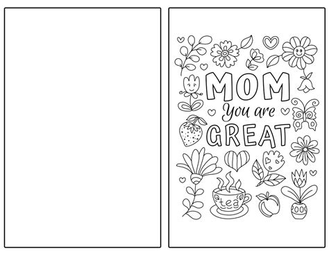 10 Free Printable Mother'S Day Cards To Color For Kids