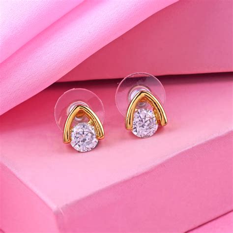 Gold Tone Small Daily Wear Stud Earrings – Estele