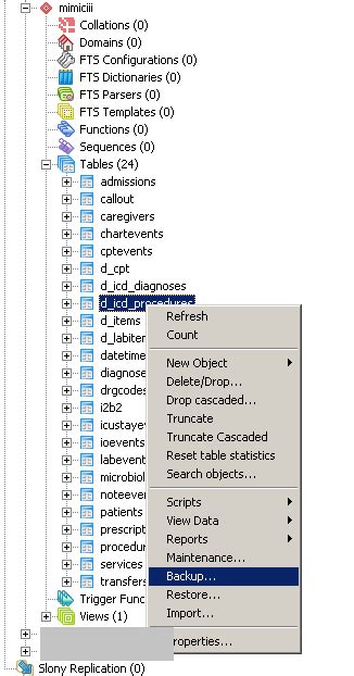 Image result for Postgress Export Table pgAdmin