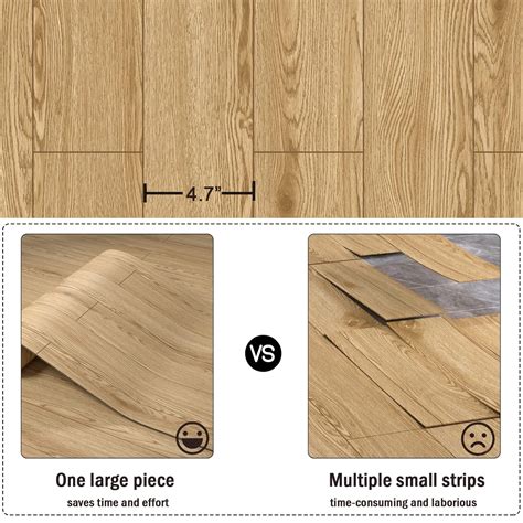 Buy Oxdigi Peel and Stick Vinyl Flooring Roll 23x 196/32 Sq.Ft, Thicken ...