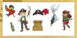 Pirate Ship Stick Puppets (teacher made) - Twinkl