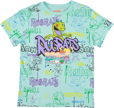 Buy Nickelodeon Mens 90s Cartoon Shirt - Rugrats Hey Arnold Ren ...
