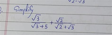 Simplify the question class 9 - Brainly.in