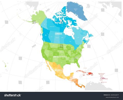 Us Map Of North Of Canada North America Map Map Of Canada And The