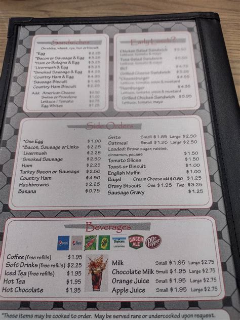 Menu at East 74 Restaurant, Matthews, Monroe Rd