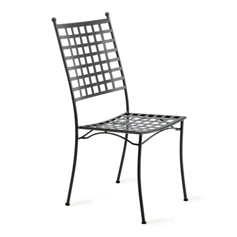 Stackable Steel Garden Chair Made in Italy 4 Pieces