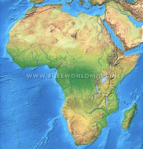 Africa Physical Map – Freeworldmaps.net