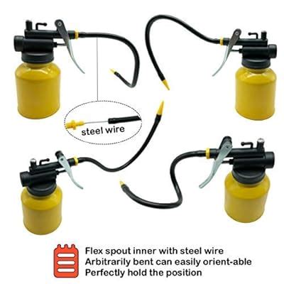 Buy Junchi Hand Pump Oiler Can Professional Level 8 oz. Capacity Pump ...