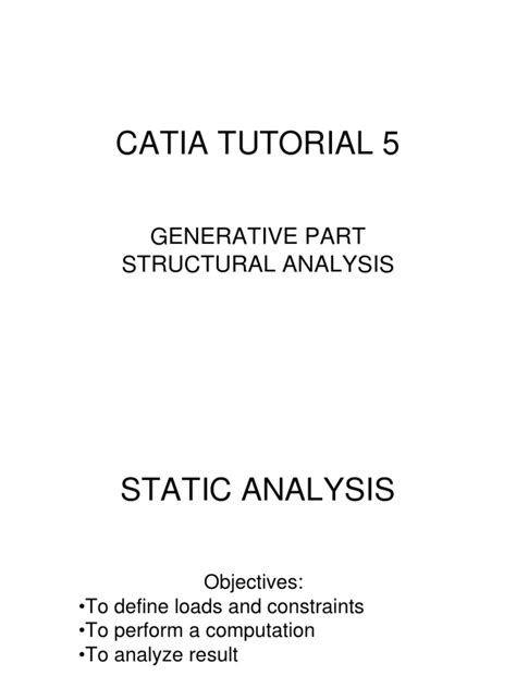 Image result for Catia V5 Generative Structural Analysis