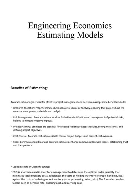 Image result for Estimation Model Types