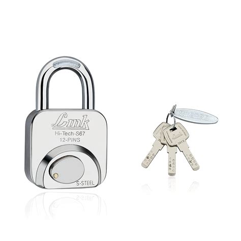 Link Hi-Tech-S67 Combination Hardened Lock (Silver, Painted Finish ...