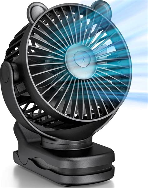 KIDEE Portable Clip on Fan, Small Desk Fan Battery Operated, 360 ...