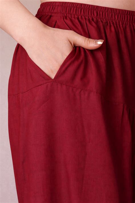 Buy Plus Size Maroon Rayon Afghani Salwar | Apella - The XS to 10XL Store