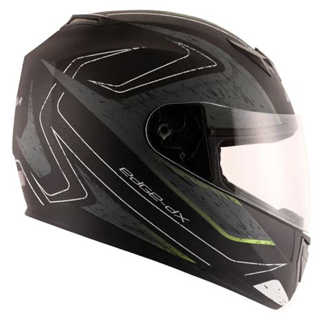 Vega Edge DX Crystal Dull Black Silver Helmet | Shop Helmets at ...