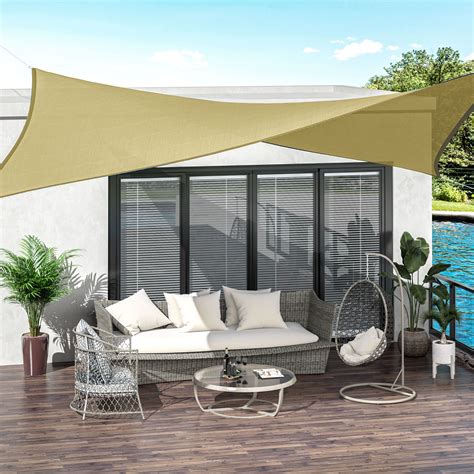 Rectangle Sun Shade Sail Canopy Patio Shade Cloth Outdoor Cover Enjoy ...
