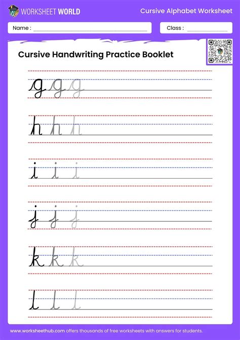 Cursive Writing A To Z Worksheets - Worksheet World