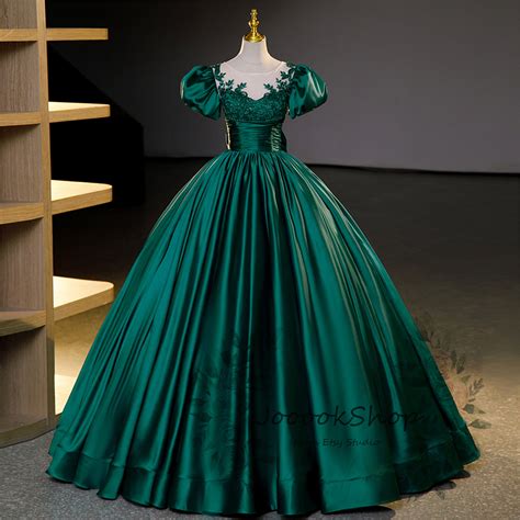 Elegant Emerald Green Ball Gown gorgeous Prom Dressgreen - Etsy