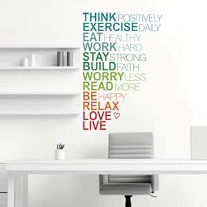 Decal O Decal Wall Decals ' Motivational Quotes- Be Positive ' Wall ...