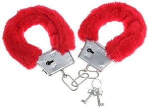 FUNCART Red Hand Cuffs for Kids/Police Officer Handcuff Toy - Red Hand ...