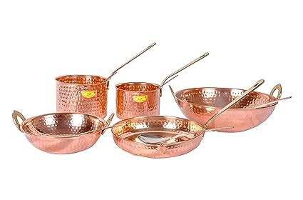 Buy Shiv Shakti Arts® Pure Copper Cookware Set 10 Piece Set with ...