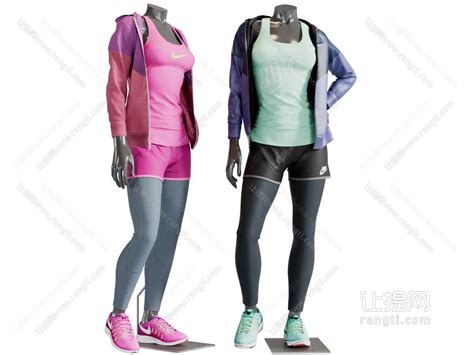 女装运动套装设计手稿图-女士运动套装款式效果图-CFW服装设计