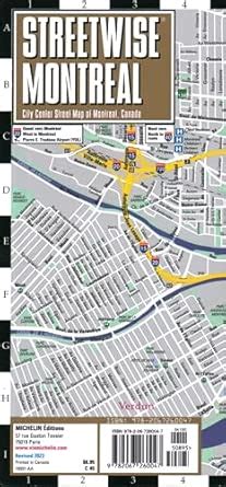 Buy Streetwise Montreal Map: City Center Street Map of Montreal, Canada ...