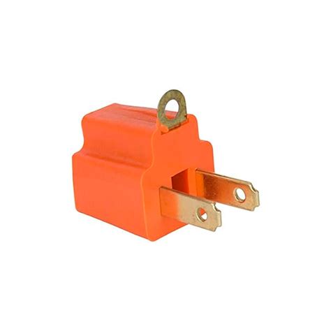 Adaptador de 3 a 2 Naranja 120V 15A - Conexiones Eléctricas Seguras