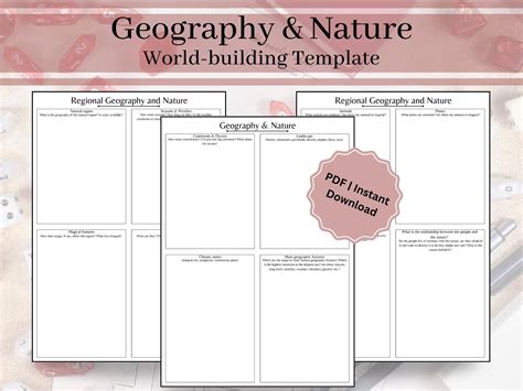 Fantasy Worldbuilding Template for Geography and Nature | Creative ...