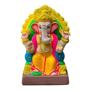 Buy Eco Friendly Ganesh (Shadu Mati/ Mitti/ Clay) Baal Ganesha Murti- H ...