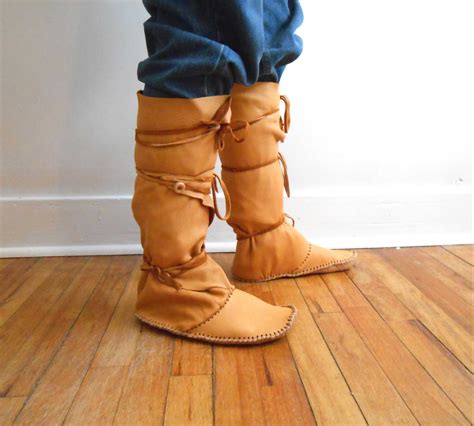 Tall Moccasin Boots Custom Made to Order Mountain Man
