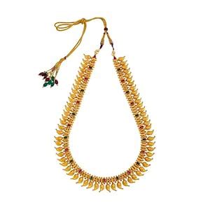 KUSHAL'S Fashion Jewellery Ruby-Green Gold Plated Ethnic 92.5 Pure ...