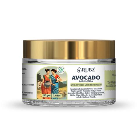 Avocado Body Lotion for Sensitive & Dry Skin – Shop Online in India – Rubz