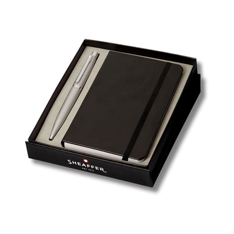 Sheaffer Gift Set ft. Strobe Silver VFM 9400 Ballpoint Pen with Chrome ...