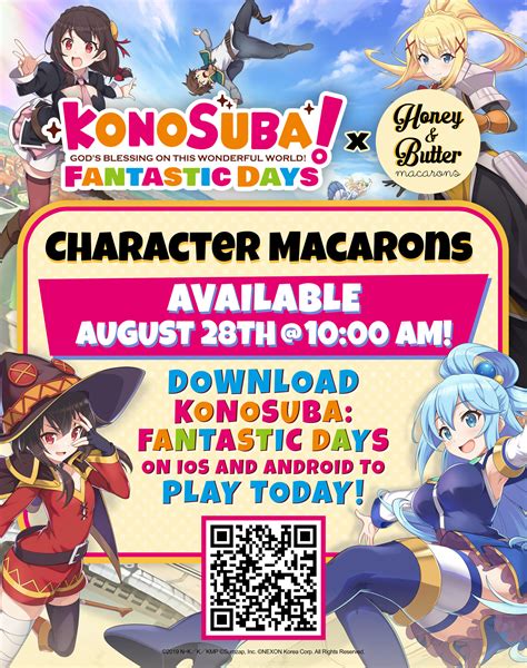 KonoSuba Collaboration — Honey & Butter Macarons