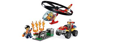 LEGO 60248 City Fire Helicopter Response Toy,Firefighter Adventure ...