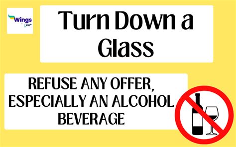 Turn Down a Glass Meaning, Usage With Example, Synonyms | Leverage Edu ...