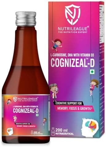 Nutrileague Cognizeal-D 200 Ml | L-carnosine + DHA Syrup | Cognitive ...