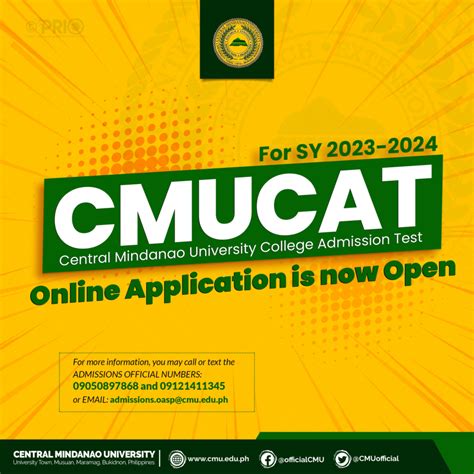 [#CMUCAT2023] To all Grade 12 students and transferees under the new ...