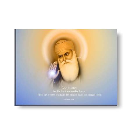 YaYa cafe™ 12x18 inches God is One Guru Nanak Dev Ji Sikhism Sikh Guru ...